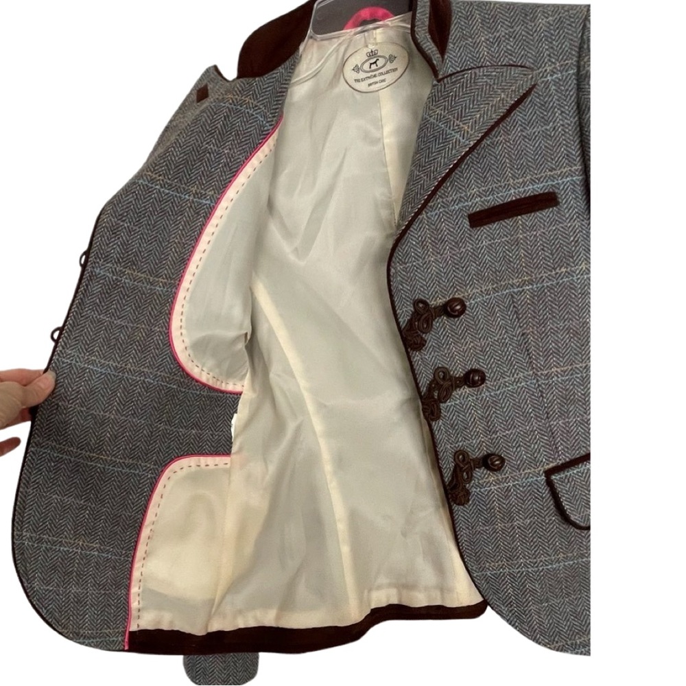 The British Collection Wool Chevron military blazer Prep School Quiet luxury - Picture 5 of 13